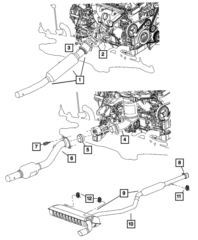 68043484AA - Exhaust: Catalytic Converter for Mopar Image image