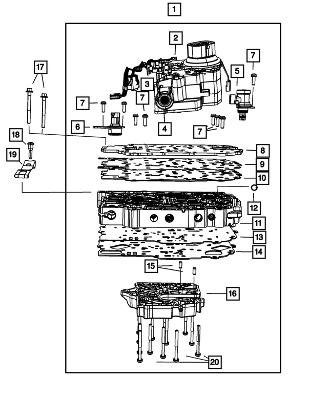 5078718AA - Automatic Transaxle 6 Speed: Transmission Valve Body Clamping Plate for Mopar Image