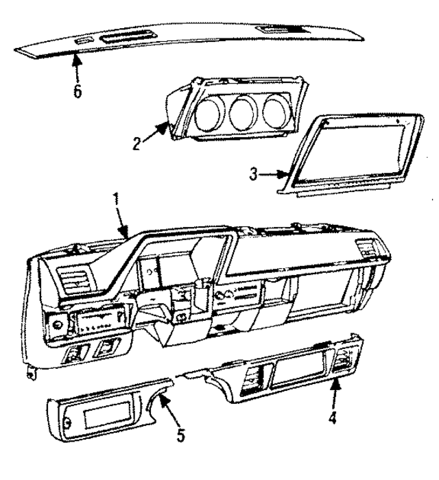 P412DT5 - Body: Crash Pad for Mopar Image