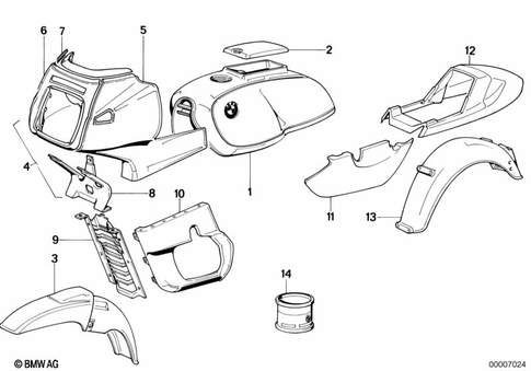 Painted Parts for 1988 BMW-Motorrad R 100 RS #0