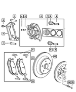 5080566AA - Service Brakes: Disc Brake Caliper Adapter for Mopar Image