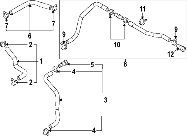 25415JI500 - : Lower Hose for Hyundai Image