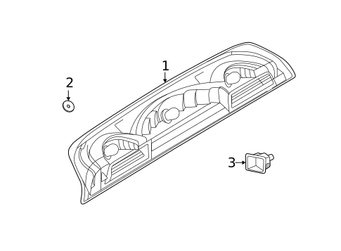 High Mounted Stop Lamp for 2022 Nissan Frontier #0