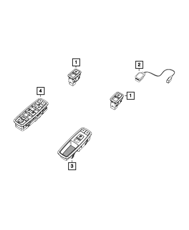 68620477AA - Electrical: Front Door Switch And Bezel for Mopar Image image
