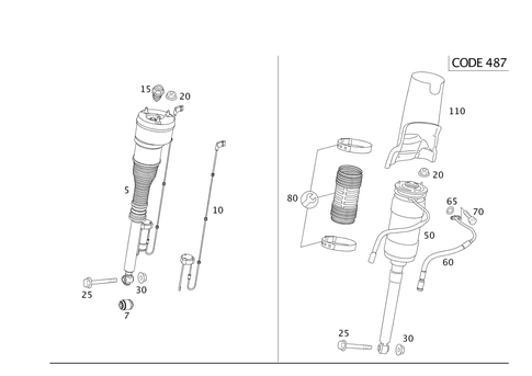 Spring Strut and Spring Strut Mounting Rear for 2013 Mercedes-Benz S600 #0