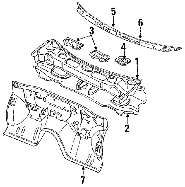 6610012F00 - : Cowl Panel for Nissan Image