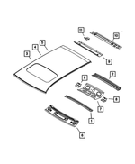 5160135AA - Body Sheet Metal Except Doors: Roof Bow for Jeep: Patriot Image