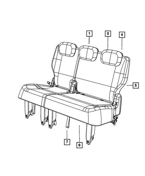 Rear Seats - Third Row for 2020 Dodge Grand Caravan #2