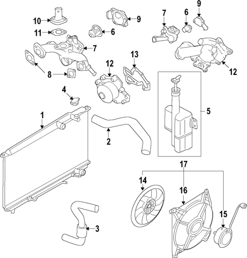 Water Pump for 2005 Hyundai Tucson #1