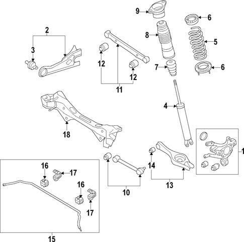 Rear Suspension for 2015 Hyundai Azera #0