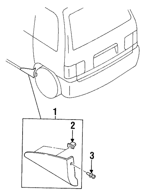 Exterior Trim - Pillars for 1998 Mazda MPV #0