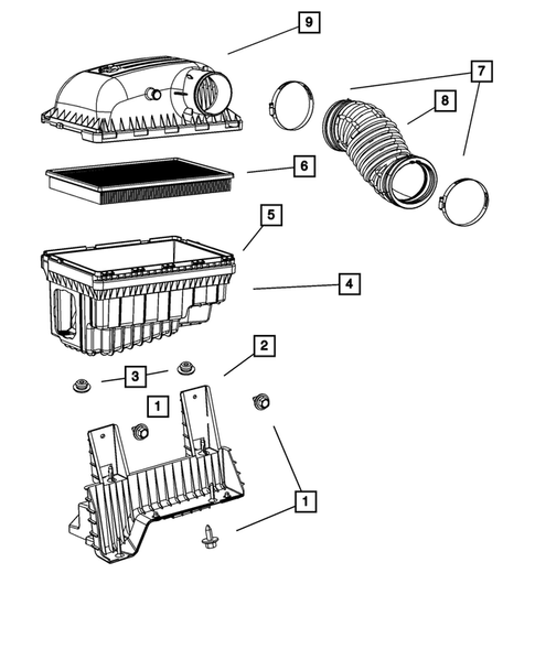 Air Cleaner for 2007 Dodge Ram 2500 #0