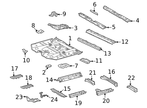 Floor & Rails for 2012 Lexus RX450h #0