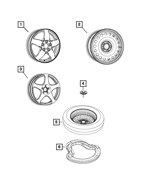 4726604AA - : Compact Spare Spacer for Mopar Image