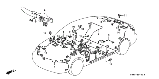 Wire Harness for 2000 Honda Civic #0