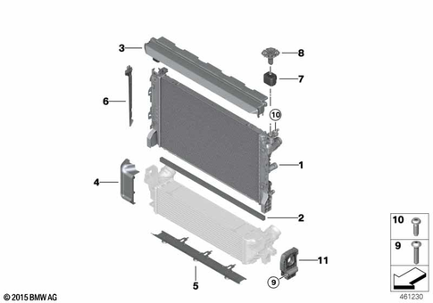 Radiator for 2016 BMW 540dX #0