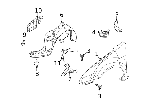 Fender & Components for 2008 Mercury Milan #0