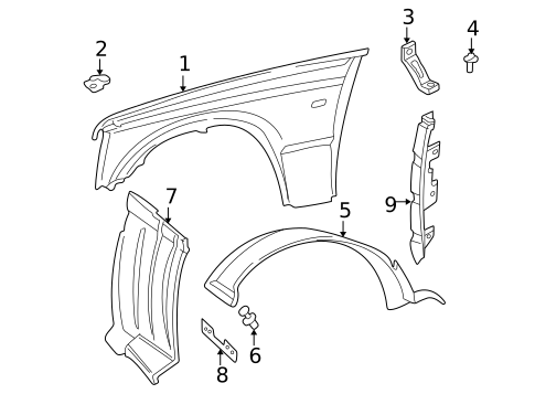 Fender & Components for 2004 Land Rover Discovery #0