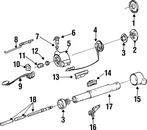 Steering Column Assembly for 1987 Pontiac Grand Prix #0