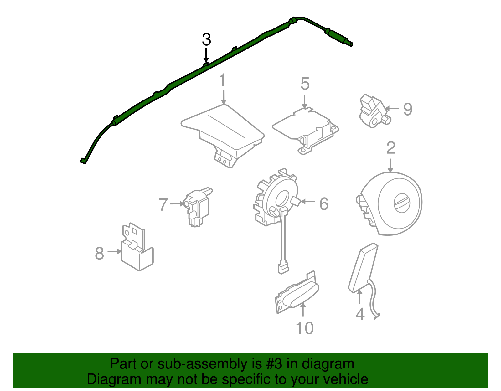 Head Air Bag - Nissan (K85P1-1FC1A)