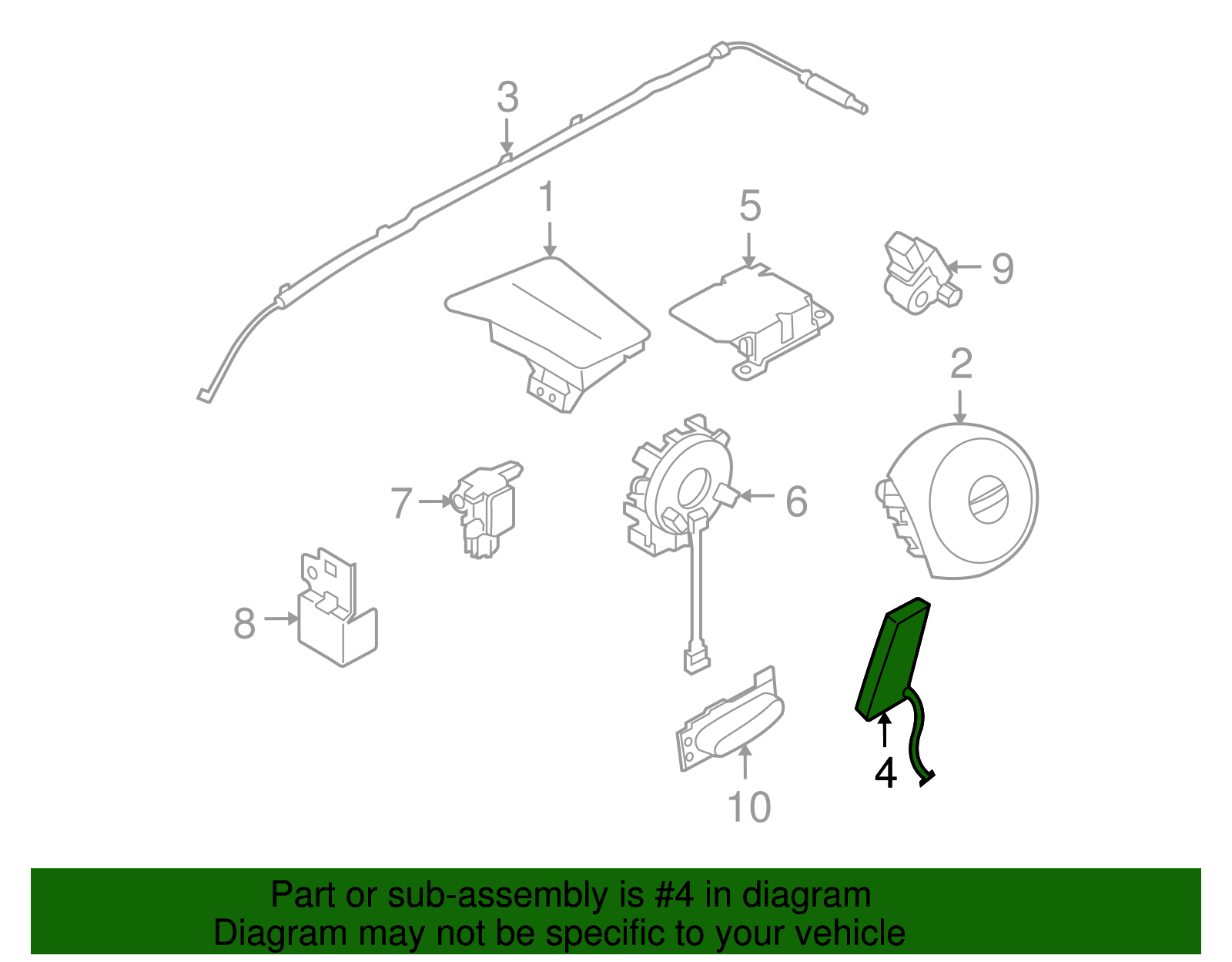 Side Impact Inflator Module - Nissan (K85H1-1FA0A)