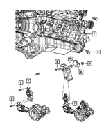 6101688 - 4.7L Gas; Engine: Hex Lock Nut, Mounting for Dodge: Ram 1500 | Jeep: Cherokee, Commander, Grand Cherokee, Grand Wagoneer, Wagoneer | Ram: 1500, 1500 Classic Image