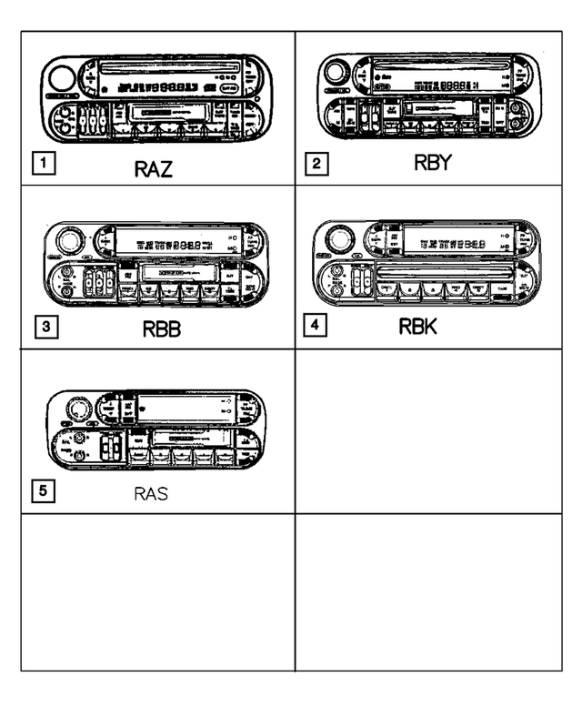 56038588AM - Instrument Panel and Radios and Consoles: Am/fm/cassette With Cd Control Radio for Mopar Image