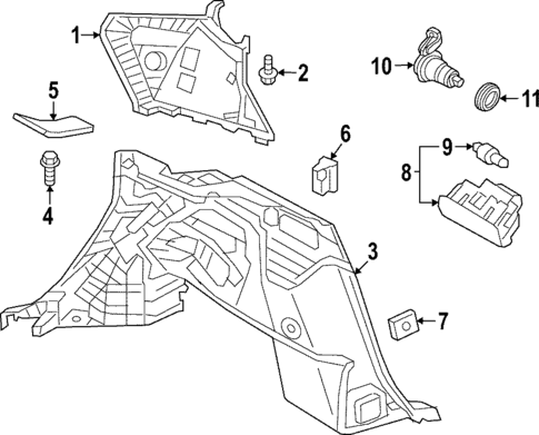 INTERIOR TRIM - QUARTER PANELS for 2025 INFINITI QX55 #0