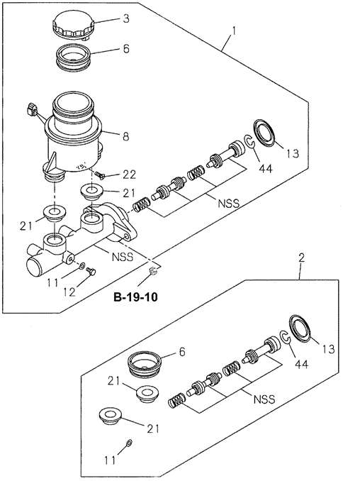 Brake Master Cylinder for 1997 Honda Passport #0