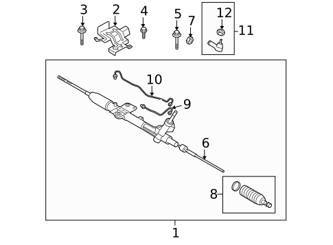 Steering Gear & Linkage for 2007 Mitsubishi Outlander #0