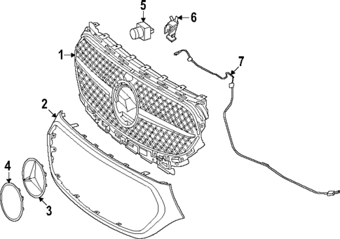 Grille & Components for 2024 Mercedes-Benz E450 #2