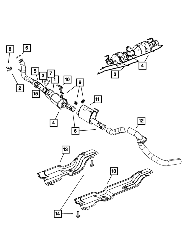 52122022AC - Exhaust: Particulate Filter Tube for Mopar Image