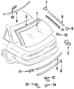 F1CZ61210A68A - Body: Belt Molding Grommet for Ford: Escort | Mercury: Tracer Image
