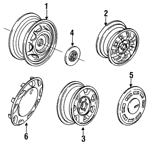Wheels & Trim for 1992 Volkswagen Fox #0