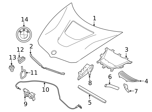 Exterior Trim - Hood for 2019 BMW i8 #0