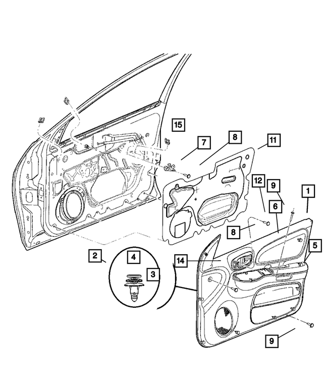 XZ16XDVAC - Interior Trim: Front Door Trim Panel, Right for Mopar Image