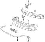 F5AZ17D957A - Body: Bumper Cover for Ford: Crown Victoria Image
