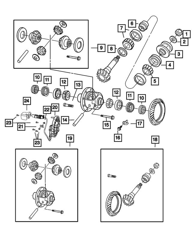 5175277AA - Front Axle; American Axle 235 MM Single Rear Wheel; Differential and Drive Line: Ring Gear Bolt for Mopar Image image