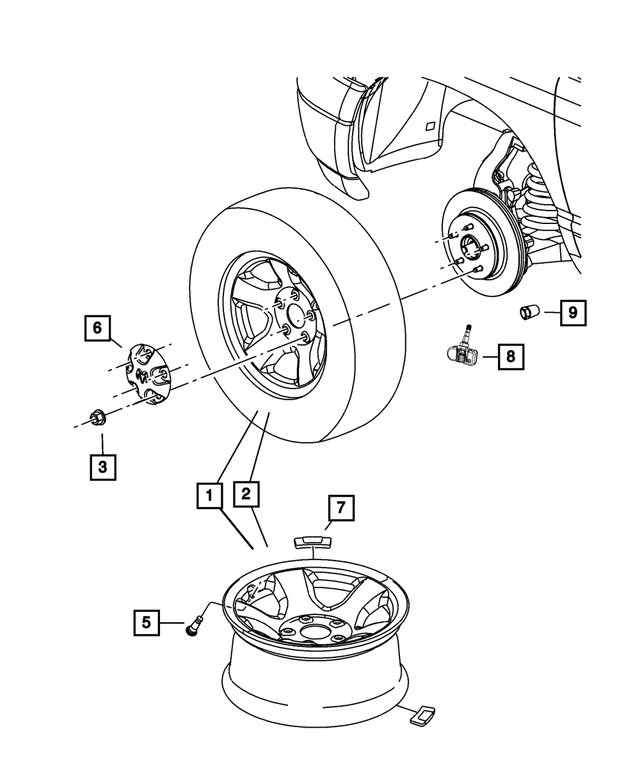 ZR75PAKAA - Wheels: Aluminum Wheel for Mopar Image