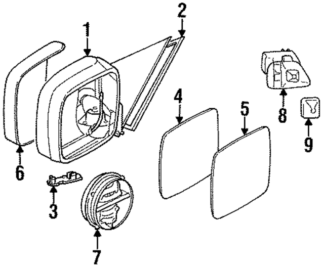 51168144407 - Body: Mirror for BMW Image