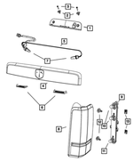 68033791AA - : Tail Lamp Socket, Export for Mopar Image