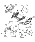 1JB20BD1AC - Interior Trim: Passenger Outboard Shield for Chrysler: Town &amp; Country | Dodge: Grand Caravan | Ram: C/V Image