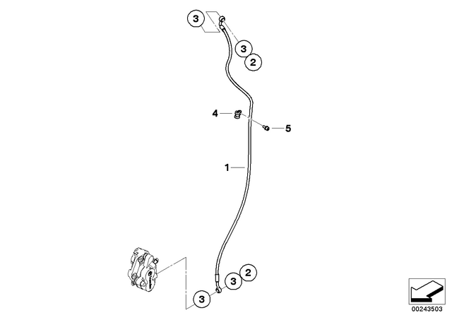 34322331540 - Brakes: Banjo Bolt, Black - M10X1 for BMW-Motorrad Image