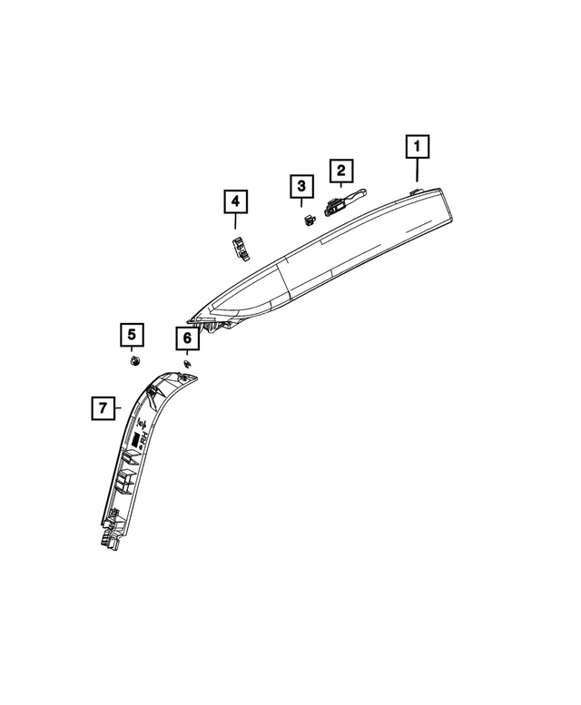 7KL09TX7AC - : A Pillar Extension, Left for Mopar Image