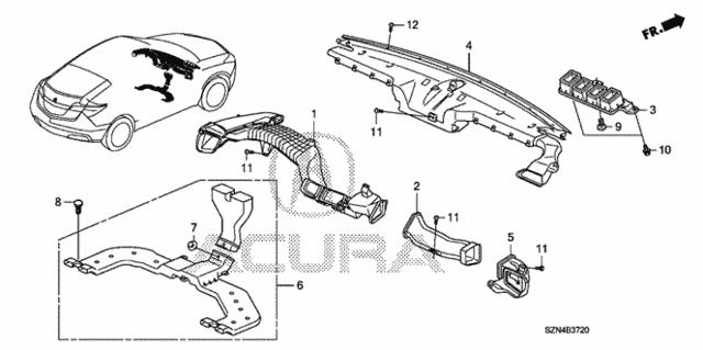 Duct for 2011 Acura ZDX #0