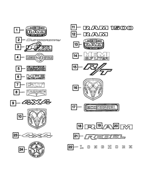 Nameplates for 2018 Ram 1500 #0