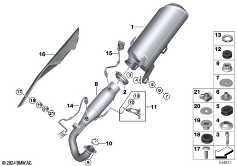Exhaust System Parts with Mounts for 2026 BMW-Motorrad C 400 GT #0