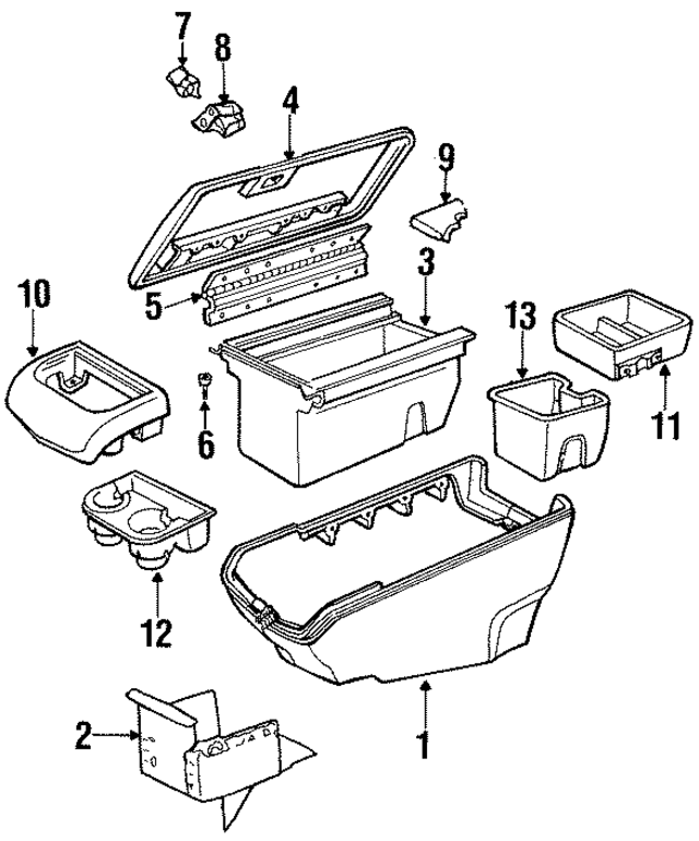 12545955 - Body: Console Housing for GM Image