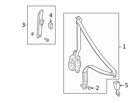 Front Seat Belts for 1997 Acura Integra #1