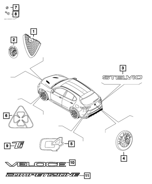 Nameplates for 2024 Alfa Romeo Stelvio #0